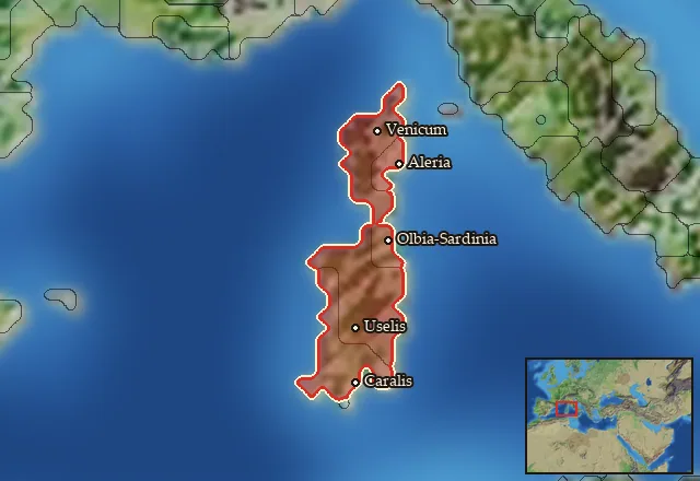Regions of the Sardinia Corsica mercenary pool