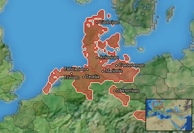 Regions of the Inguaeones mercenary pool