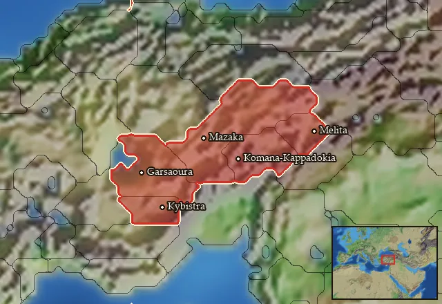 Regions of the Cappadocia mercenary pool