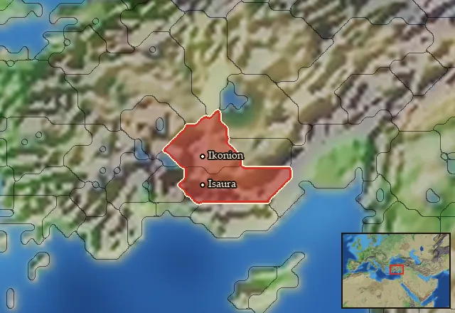 Regions of the Lycaonia Isauria mercenary pool