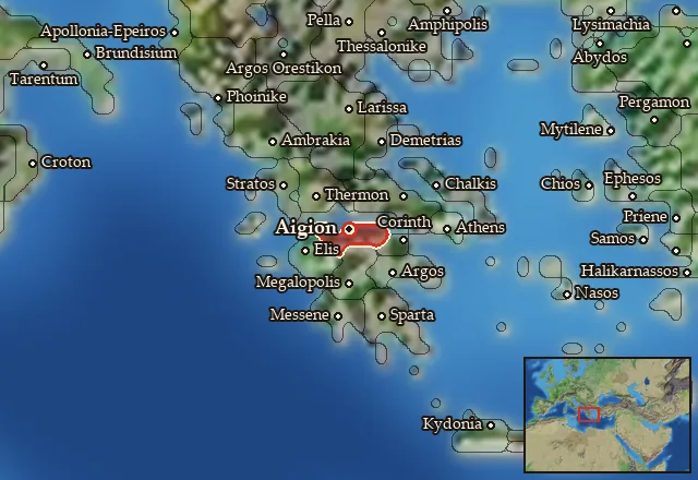 Map of Achaia and its neighbours