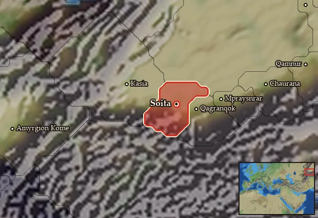 Map of Achasa and its neighbours