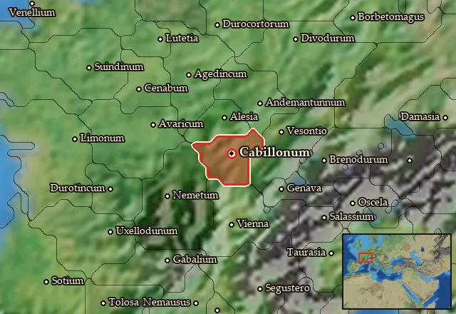 Map of Aeduia and its neighbours