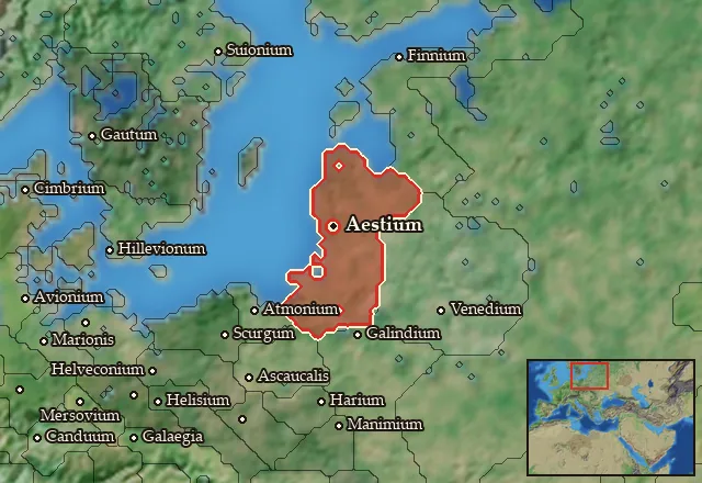 Map of Aestia and its neighbours