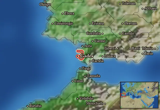 Map of Agadir and its neighbours