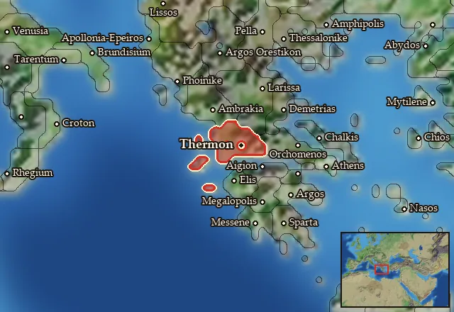 Map of Aitolia and its neighbours