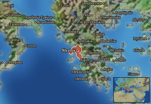 Map of Akarnania and its neighbours