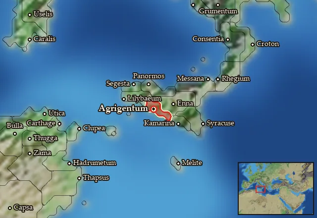 Map of Akragas and its neighbours