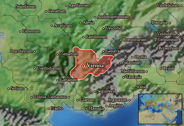 Map of Allobrogia and its neighbours