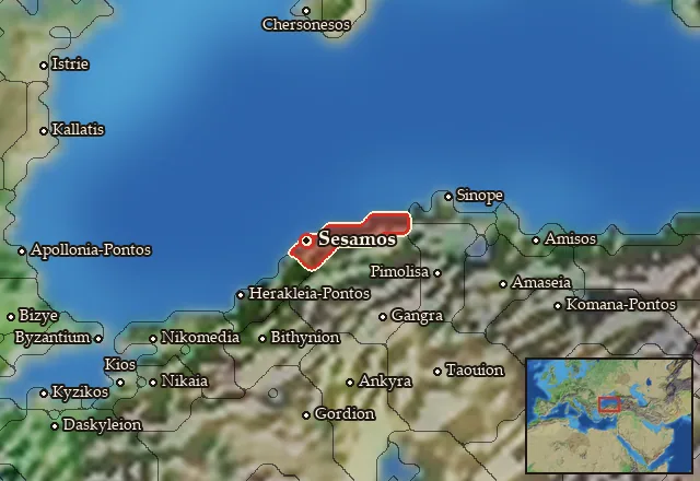 Map of Amastris and its neighbours