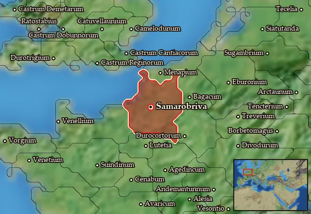 Map of Ambiana and its neighbours