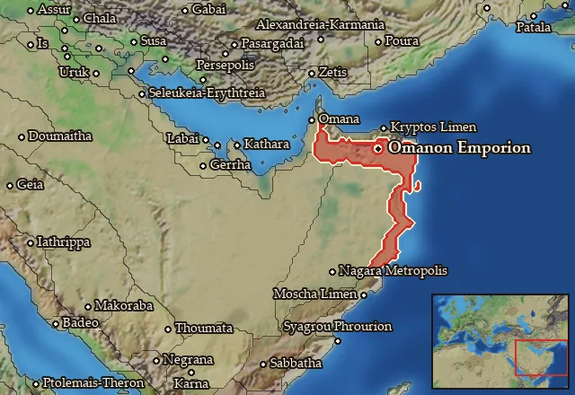 Map of Anatolike Omanitis and its neighbours