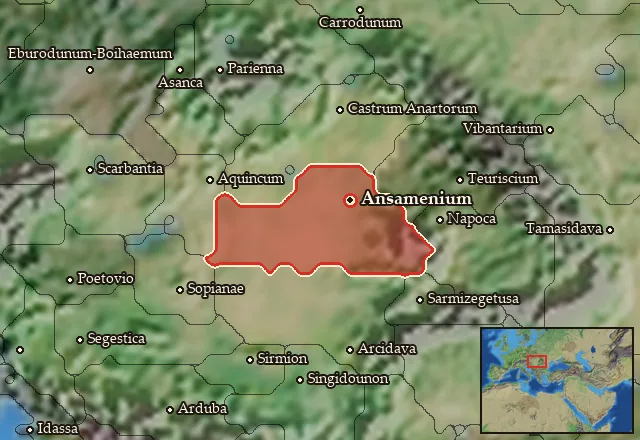 Map of Ansamenia and its neighbours