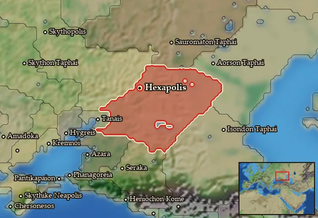 Map of Aorsia and its neighbours