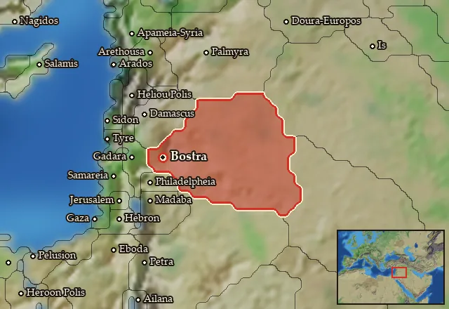 Map of Aouranitis and its neighbours