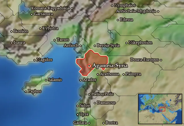 Map of Apamene and its neighbours