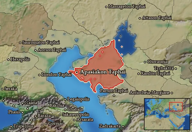 Map of Apasiakaia and its neighbours