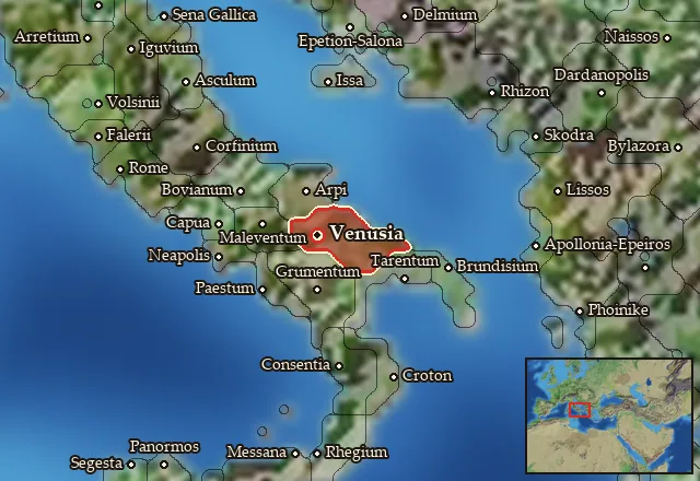 Map of Apulia and its neighbours