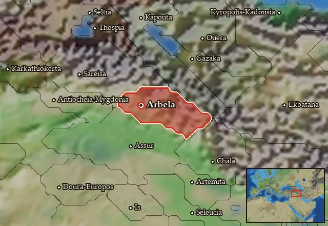 Map of Arbelitis and its neighbours