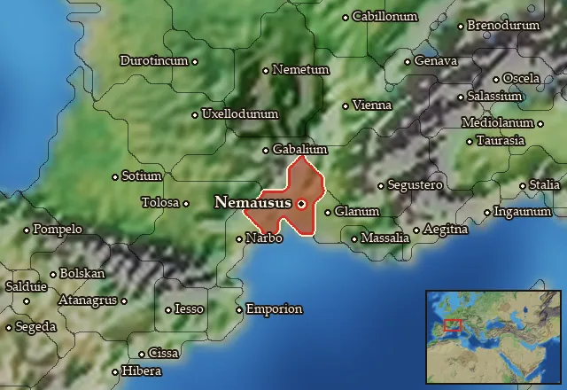 Map of Arecomicia and its neighbours