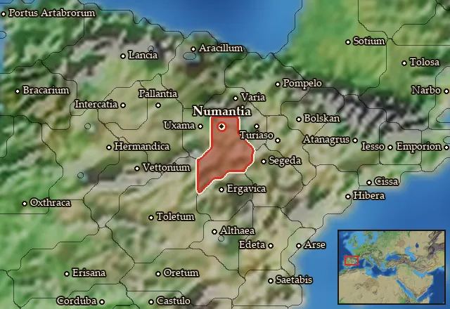 Map of Arevacia and its neighbours