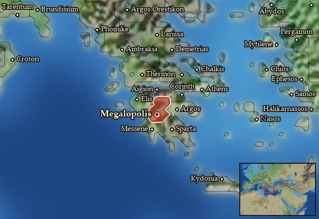 Map of Arkadia and its neighbours