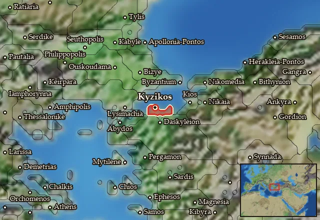 Map of Arktonnesos and its neighbours