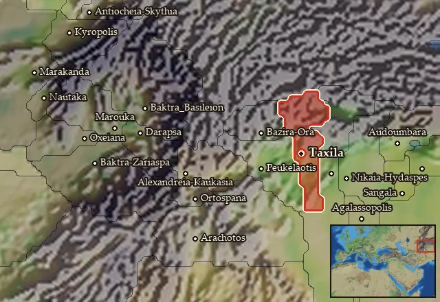 Map of Arsa and its neighbours