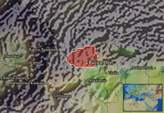Map of Assakenia and its neighbours