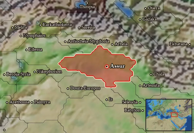 Map of Assyria and its neighbours