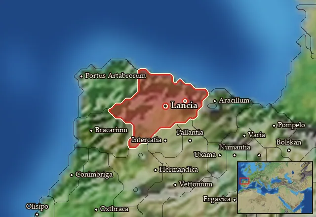 Map of Asturia and its neighbours