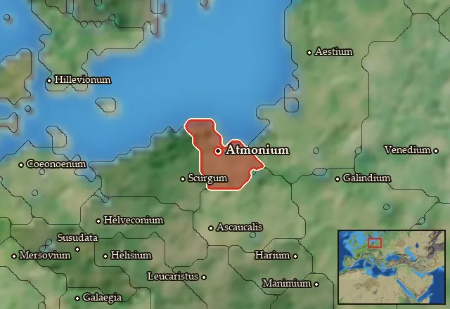Map of Atmonia Vetus and its neighbours