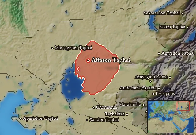 Map of Attasia and its neighbours