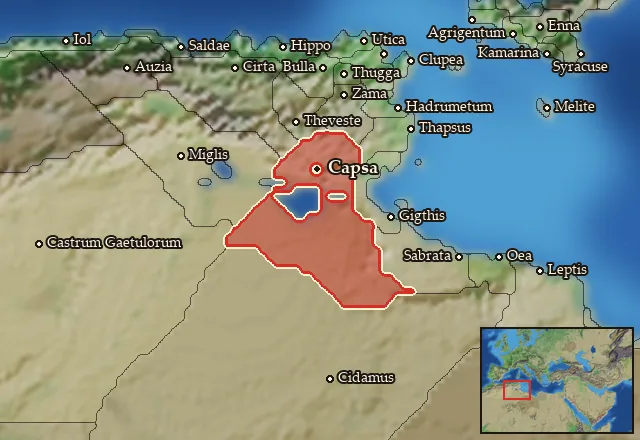 Map of Auseia and its neighbours