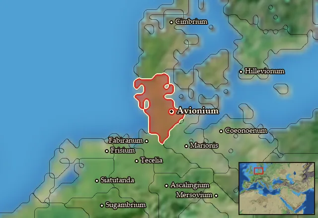 Map of Avionia and its neighbours
