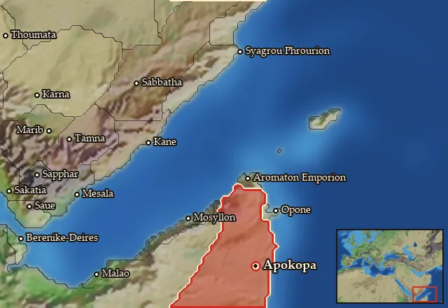 Map of Azania and its neighbours