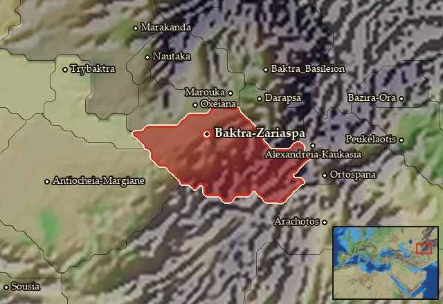 Map of Baktriane and its neighbours