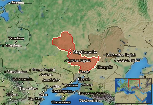 Map of Basilike Skythia and its neighbours