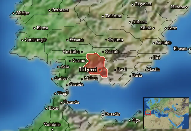 Map of Bastetania Occidentalis and its neighbours
