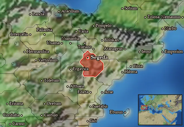 Map of Bellia and its neighbours