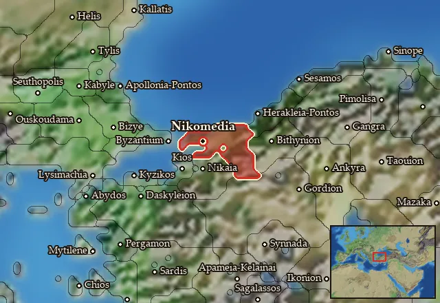 Map of Bithynia and its neighbours