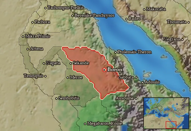 Map of Blemmyia and its neighbours