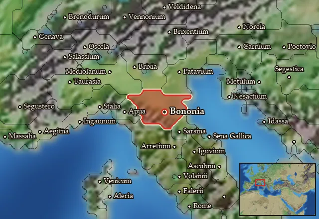 Map of Boiaea and its neighbours