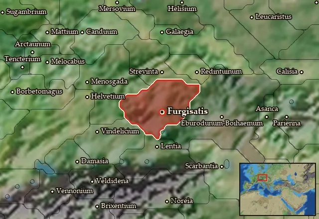 Map of Boihaemum Occidentale and its neighbours