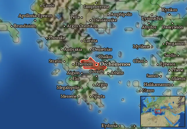 Map of Boiotia and its neighbours