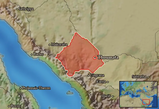 Map of Boreia Minaia and its neighbours