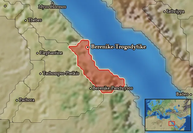 Map of Boreia Trogodytike and its neighbours