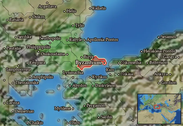 Map of Bosporos and its neighbours