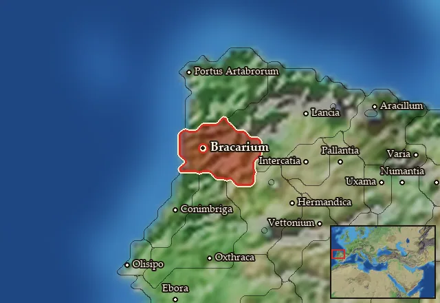 Map of Bracarensia and its neighbours