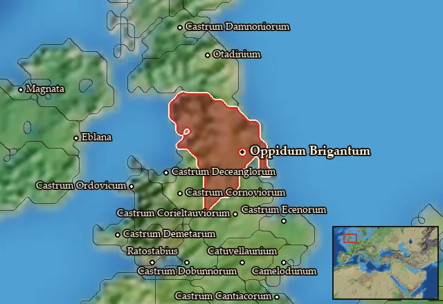 Map of Brigantia and its neighbours